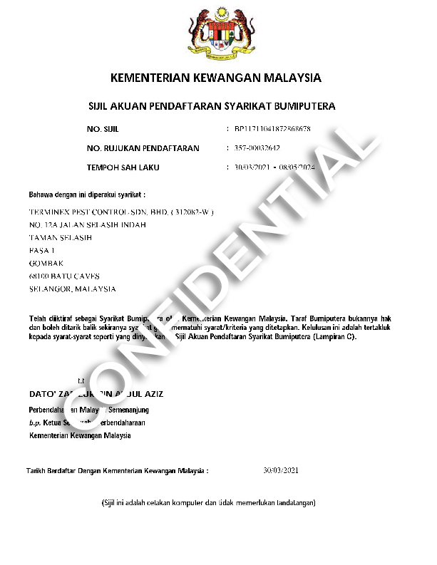Terminex Pest Control Sdn. Bhd. Pest Control Pest and Termite Treatment Malaysia